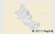 Classic Style 3D Map of Phong Tho, single color outside