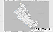 Gray 3D Map of Phong Tho, single color outside