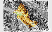 Physical 3D Map of Phong Tho, desaturated