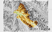 Physical 3D Map of Phong Tho, lighten, desaturated