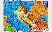 Physical 3D Map of Phong Tho, political outside