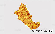 Political 3D Map of Phong Tho, cropped outside