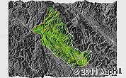 Satellite 3D Map of Phong Tho, desaturated