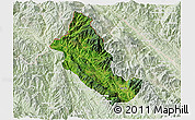 Satellite 3D Map of Phong Tho, lighten