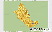 Savanna Style 3D Map of Phong Tho, single color outside