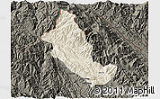 Shaded Relief 3D Map of Phong Tho, darken