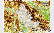 Shaded Relief 3D Map of Phong Tho, physical outside