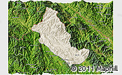 Shaded Relief 3D Map of Phong Tho, satellite outside