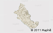 Shaded Relief 3D Map of Phong Tho, single color outside