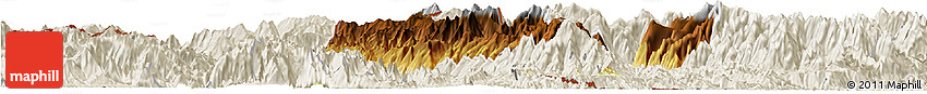 Physical Horizon Map of Phong Tho, shaded relief outside