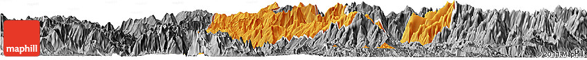 Political Horizon Map of Phong Tho, desaturated
