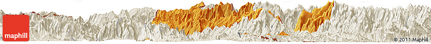 Political Horizon Map of Phong Tho, shaded relief outside
