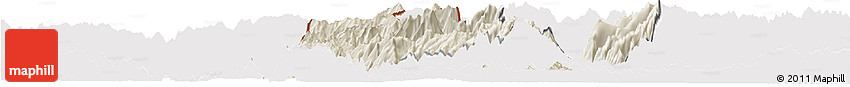 Shaded Relief Horizon Map of Phong Tho, cropped outside