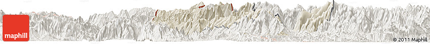 Shaded Relief Horizon Map of Phong Tho, lighten