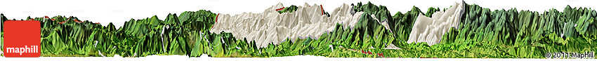 Shaded Relief Horizon Map of Phong Tho, satellite outside