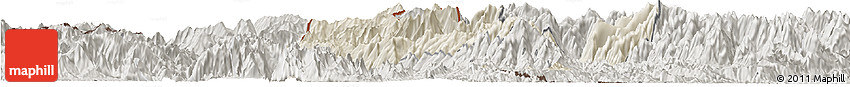 Shaded Relief Horizon Map of Phong Tho, semi-desaturated