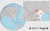 Gray Location Map of Phong Tho, highlighted country
