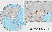 Gray Location Map of Phong Tho, highlighted parent region