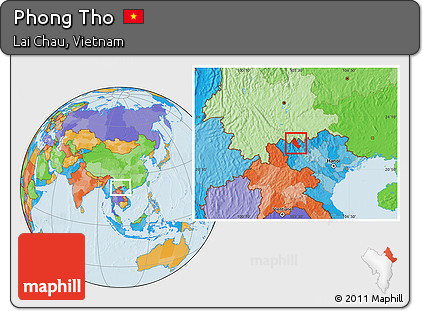 Political Location Map of Phong Tho