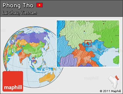 Political Location Map of Phong Tho