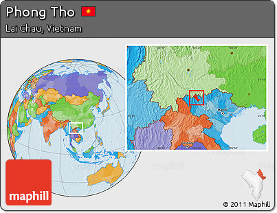 Political Location Map of Phong Tho