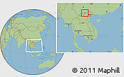 Savanna Style Location Map of Phong Tho, within the entire country