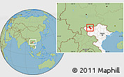 Savanna Style Location Map of Phong Tho, highlighted country
