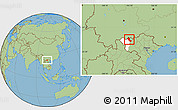 Savanna Style Location Map of Phong Tho, highlighted parent region