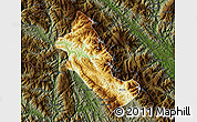 Physical Map of Phong Tho, darken