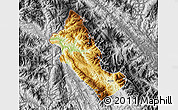 Physical Map of Phong Tho, desaturated