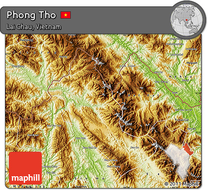 Physical Map of Phong Tho