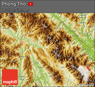 Physical Map of Phong Tho