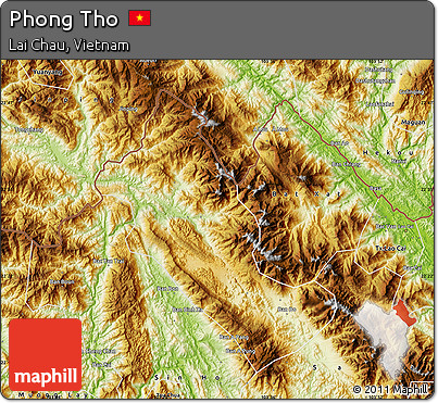 Physical Map of Phong Tho
