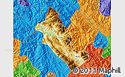 Physical Map of Phong Tho, political outside
