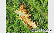Physical Map of Phong Tho, satellite outside
