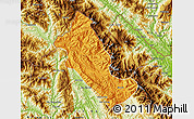 Political Map of Phong Tho, physical outside