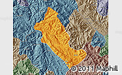 Political Map of Phong Tho, semi-desaturated