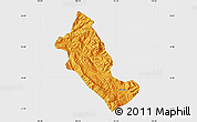 Political Map of Phong Tho, single color outside