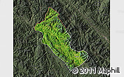 Satellite Map of Phong Tho, darken, semi-desaturated
