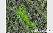 Satellite Map of Phong Tho, semi-desaturated