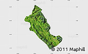 Satellite Map of Phong Tho, single color outside