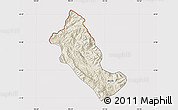Shaded Relief Map of Phong Tho, cropped outside