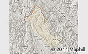 Shaded Relief Map of Phong Tho, semi-desaturated