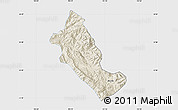 Shaded Relief Map of Phong Tho, single color outside