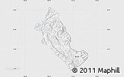 Silver Style Map of Phong Tho, single color outside