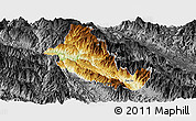 Physical Panoramic Map of Phong Tho, darken, desaturated
