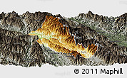 Physical Panoramic Map of Phong Tho, darken, semi-desaturated