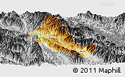 Physical Panoramic Map of Phong Tho, desaturated