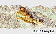 Physical Panoramic Map of Phong Tho, lighten