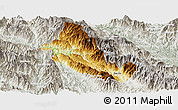 Physical Panoramic Map of Phong Tho, lighten, semi-desaturated